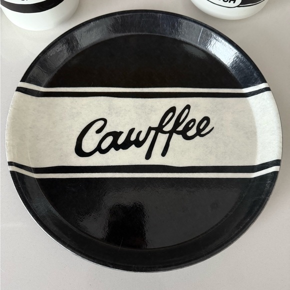 Fish Eddy NYC Cawfee Shuguh Creamuh Ceramic Coffee Set Rare - Picture 2 of 12